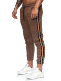 2022 Hot Men&#39;s Stripe Pants Casual Loose Pencil Pants Slim Fit Plaid Side Stripe Skinny Jogger Casual High Quality Pants