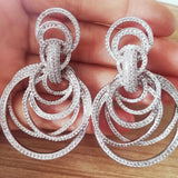 Drop Earrings prefect Wedding Jewelry Full Clear CZ Earrings - Biwav