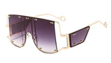 Square Over-sized Mirror Sunglasses - Biwav