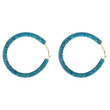 Rainbow Crystal Hoop Earrings - Biwav