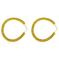 Rainbow Crystal Hoop Earrings - Biwav