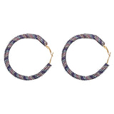 Rainbow Crystal Hoop Earrings - Biwav