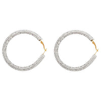 Rainbow Crystal Hoop Earrings - Biwav