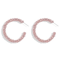 Rainbow Crystal Hoop Earrings - Biwav