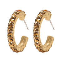 Rainbow Crystal Hoop Earrings - Biwav