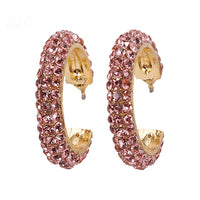 Rainbow Crystal Hoop Earrings - Biwav