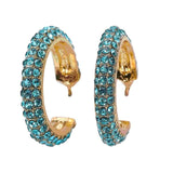 Rainbow Crystal Hoop Earrings - Biwav