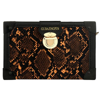 Snakeskin Pattern Box Shoulder Bags - Biwav