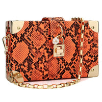 Snakeskin Pattern Box Shoulder Bags - Biwav