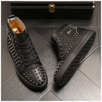 Men brand designer rivet American flag shoes - Biwav