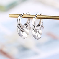 New 925 Sterling Silver Earring For Women Girls Bead Star Tassel Earrings Silver Gold Color Huggie Hoop Earring Oorbellen Gifts - Biwav