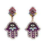 Multicolored Rhinestone Dangle Earring for Women New Trendy - Biwav