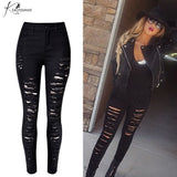 2020 High Waist Skinny Pencil Pants Woman Ripped Jeans For Women Denim - Biwav