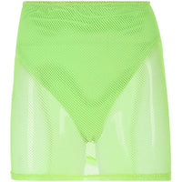 Neon Transparent Mesh 2 Piece Skirt Set Fluorescents - Biwav