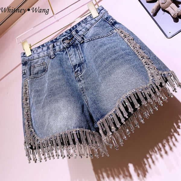 Tassel Shorts Jeans Women Stylish Denim Pants - Biwav