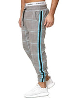 Men Striped Sport Sweatpants short casual long Trousers - Biwav