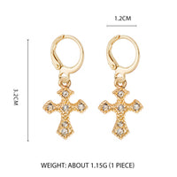 Star Hoop Earrings for Women Gold Coin Cross Small Eyes Tiny Huggie Hoops Earrings With Rhinestones Minimalist Jewelry - Biwav