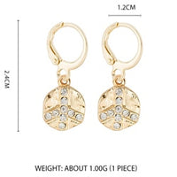 Star Hoop Earrings for Women Gold Coin Cross Small Eyes Tiny Huggie Hoops Earrings With Rhinestones Minimalist Jewelry - Biwav