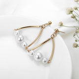 Trend Simulation Pearl Long Earrings Female White Round Pearl Wedding Pendant Earrings Fashion Korean Jewelry Earrings - Biwav