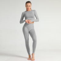 Crop Top and Leggings Gym Tracksuit 2pieces - Biwav