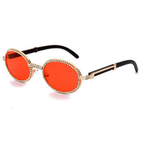 Round Rhinestone Sunglasses Men Luxury Brand - Biwav