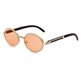 Round Rhinestone Sunglasses Men Luxury Brand - Biwav