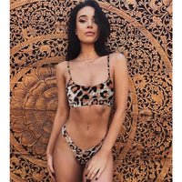 Sexy Leopard Bikinis 2020 Micro Bikini Set Push Up Thong Biquini High Cut Swimwear - Biwav