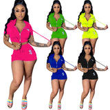 Two Pieces Suits set Sexy Plus Size Sweatshirt Biker Shorts Outfits T-shirts Tops - Biwav