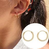 Star Hoop Earrings for Women Gold Coin Cross Small Eyes Tiny Huggie Hoops Earrings With Rhinestones Minimalist Jewelry - Biwav