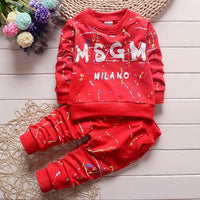 Toddler outfits Boys Clothes Autumn Winter Kids tracksuit Hooded+Pant - Biwav