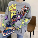 New Fashion Cartoon Over-sized Sweatshirts