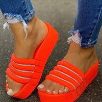 Platform Woman Indoor Bling Beach Shoes - Biwav