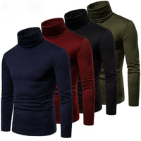 Men Cotton Turtle Neck Turtleneck Sweater Stretch - Biwav