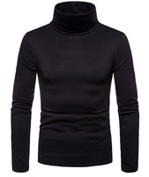 Men Cotton Turtle Neck Turtleneck Sweater Stretch - Biwav