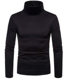 Men Cotton Turtle Neck Turtleneck Sweater Stretch - Biwav