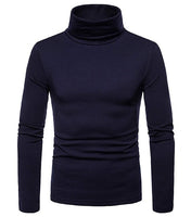 Men Cotton Turtle Neck Turtleneck Sweater Stretch - Biwav