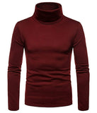 Men Cotton Turtle Neck Turtleneck Sweater Stretch - Biwav