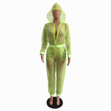 Women Transparent Neon Color Jumpsuit - Biwav