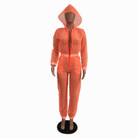 Women Transparent Neon Color Jumpsuit - Biwav