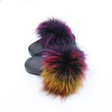 Kids Real Fox Hair Slippers - Biwav