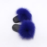 Kids Real Fox Hair Slippers - Biwav