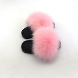 Kids Real Fox Hair Slippers - Biwav