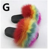 Kids Real Fox Hair Slippers - Biwav