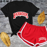 Summer Letter T Shirts Top And Shorts Tracksuit - Biwav