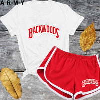 Summer Letter T Shirts Top And Shorts Tracksuit - Biwav