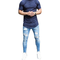 Men slim ripped jeans - Biwav