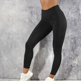 Women Gym Leggings Push Up High Waist Pocket Workout Slim Leggings - Biwav