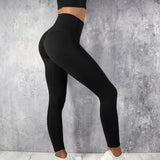 Women Gym Leggings Push Up High Waist Pocket Workout Slim Leggings - Biwav