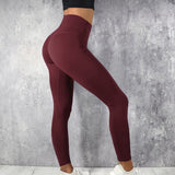 Women Gym Leggings Push Up High Waist Pocket Workout Slim Leggings - Biwav