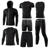 Men's Running Sets Compression Jogging Sport Suits Gym Fitness - Biwav